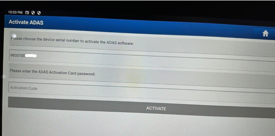 Launch X431 ADAS Activation Card